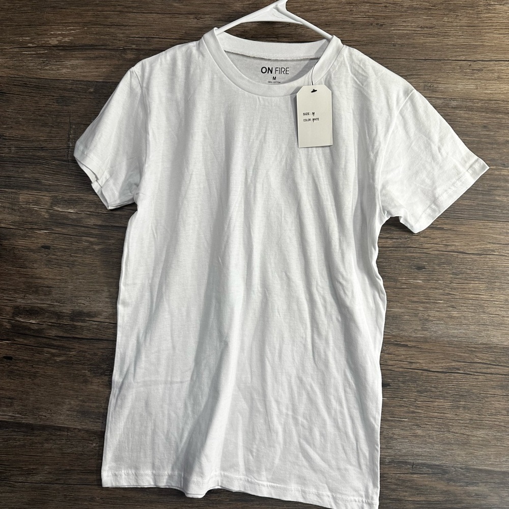 On Fire Crisp White Short Sleeve Tee
